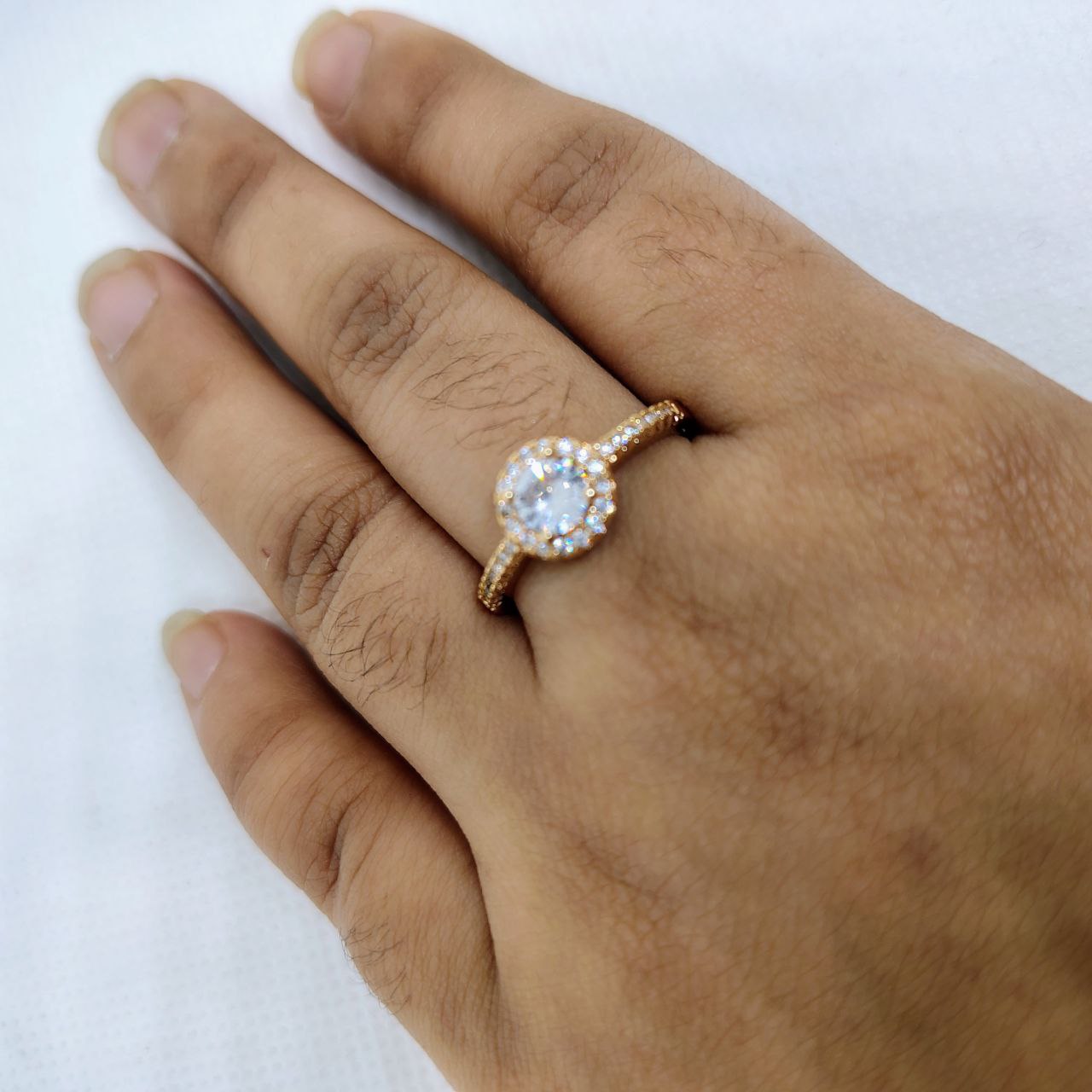 Luminous Embrace  Brilliant Center Stone with Twisted Band Womens Ring